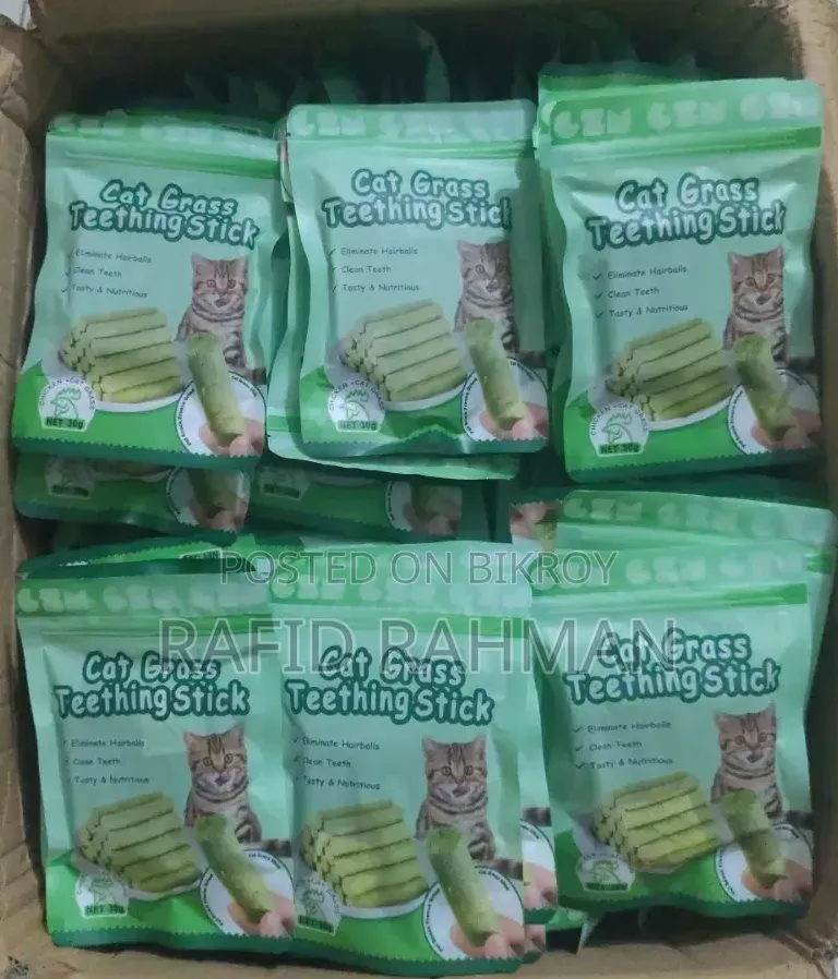 Cat Grass Teething Stick (6 Sticks)