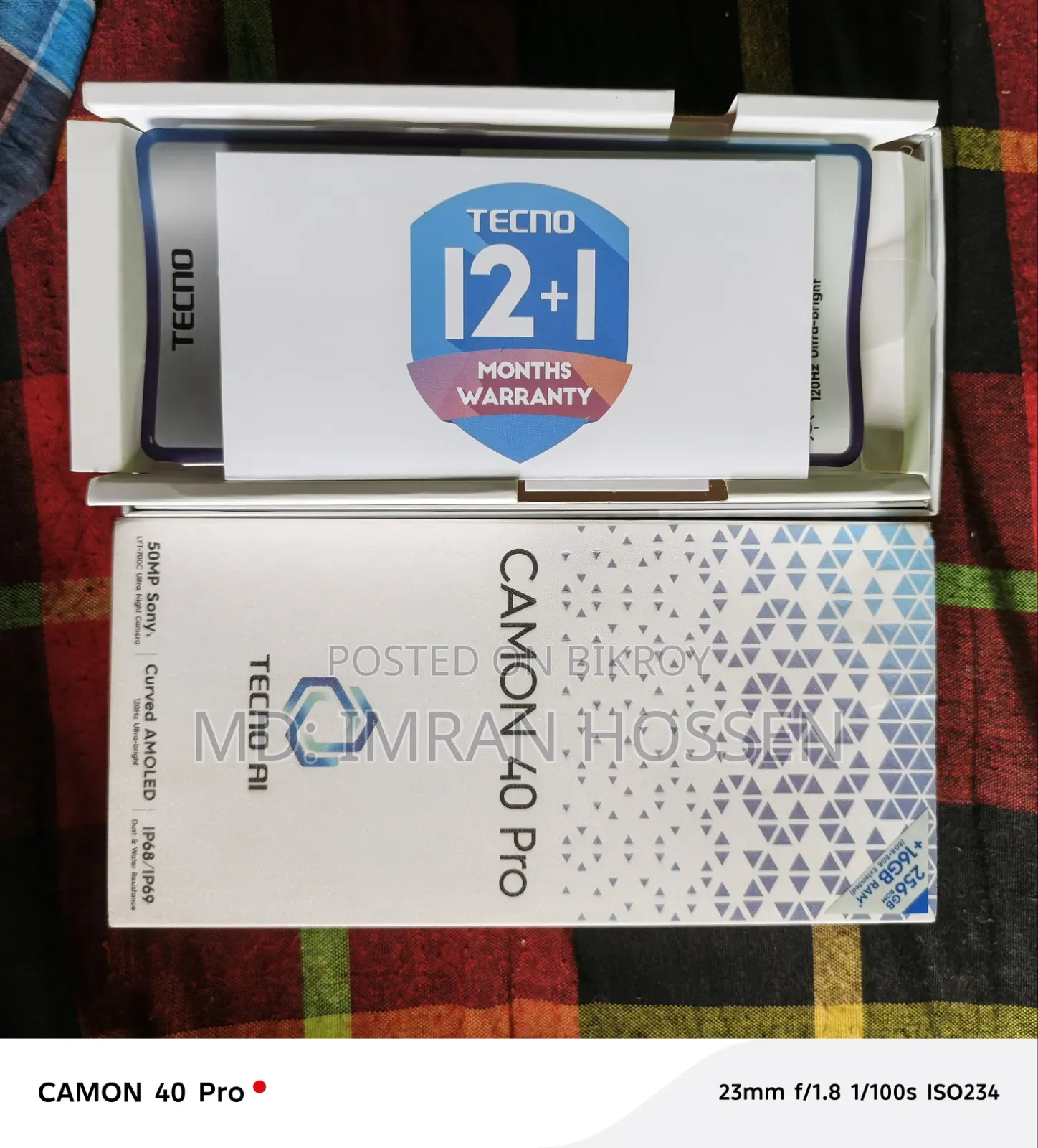 Tecno Camon 40 Pro 4G 256 GB Blue