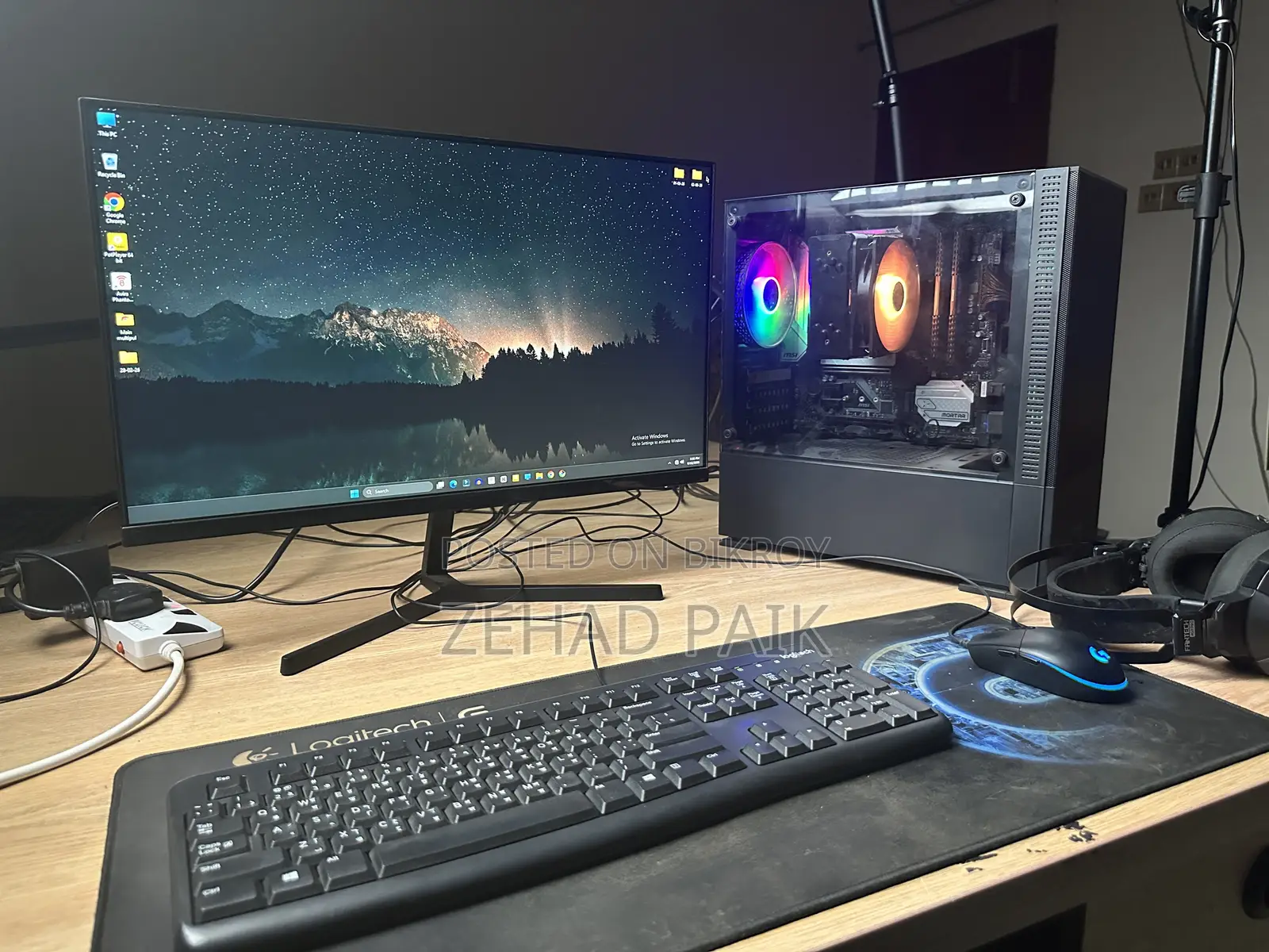 Desktop Computer MSI model 16GB AMD Ryzen 7 HDD+SSD 1TB