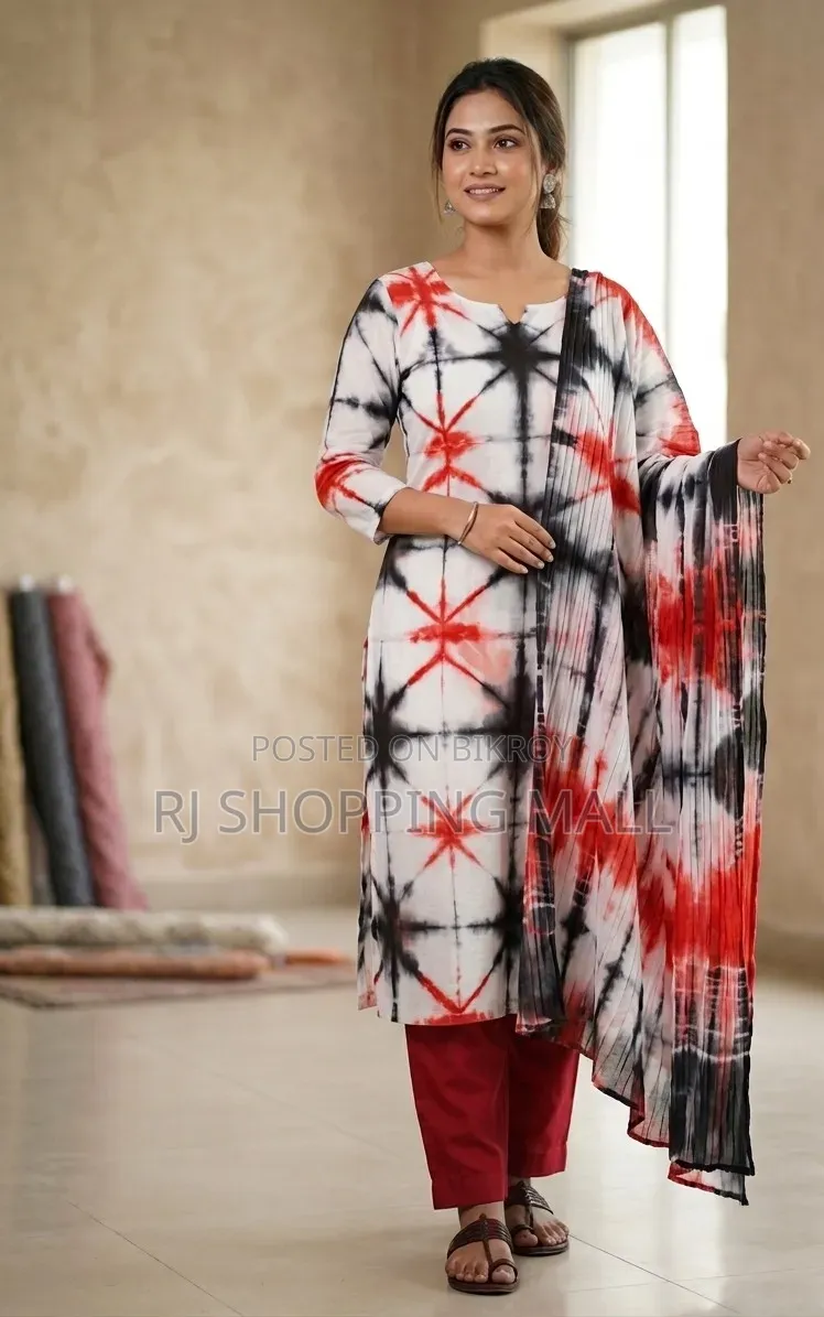 Block Batik থ্রী পিস/ গজ কাপড়