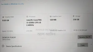 ল্যাপটপ Lenovo ThinkPad T460s ৮জিবি র‍্যাম Intel Core i5 এসএসডি ২৫৬জিবি