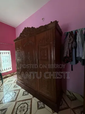 100% Teak Wood 3 Door Wardrobe for Sale