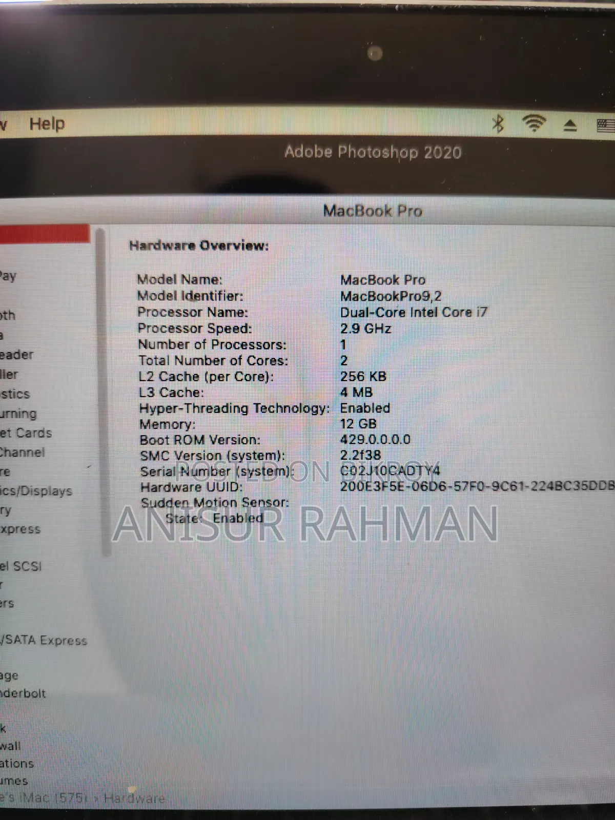 Laptop Apple MacBook 2012 12GB Intel Core i7 SSD 512GB