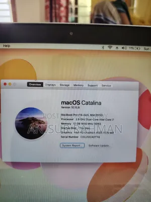 Laptop Apple MacBook 2012 12GB Intel Core i7 SSD 512GB