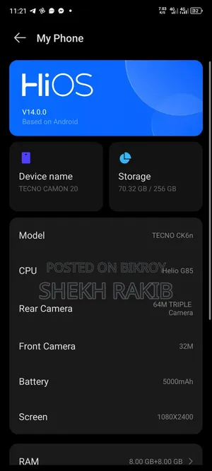 Tecno Camon 20 256 GB