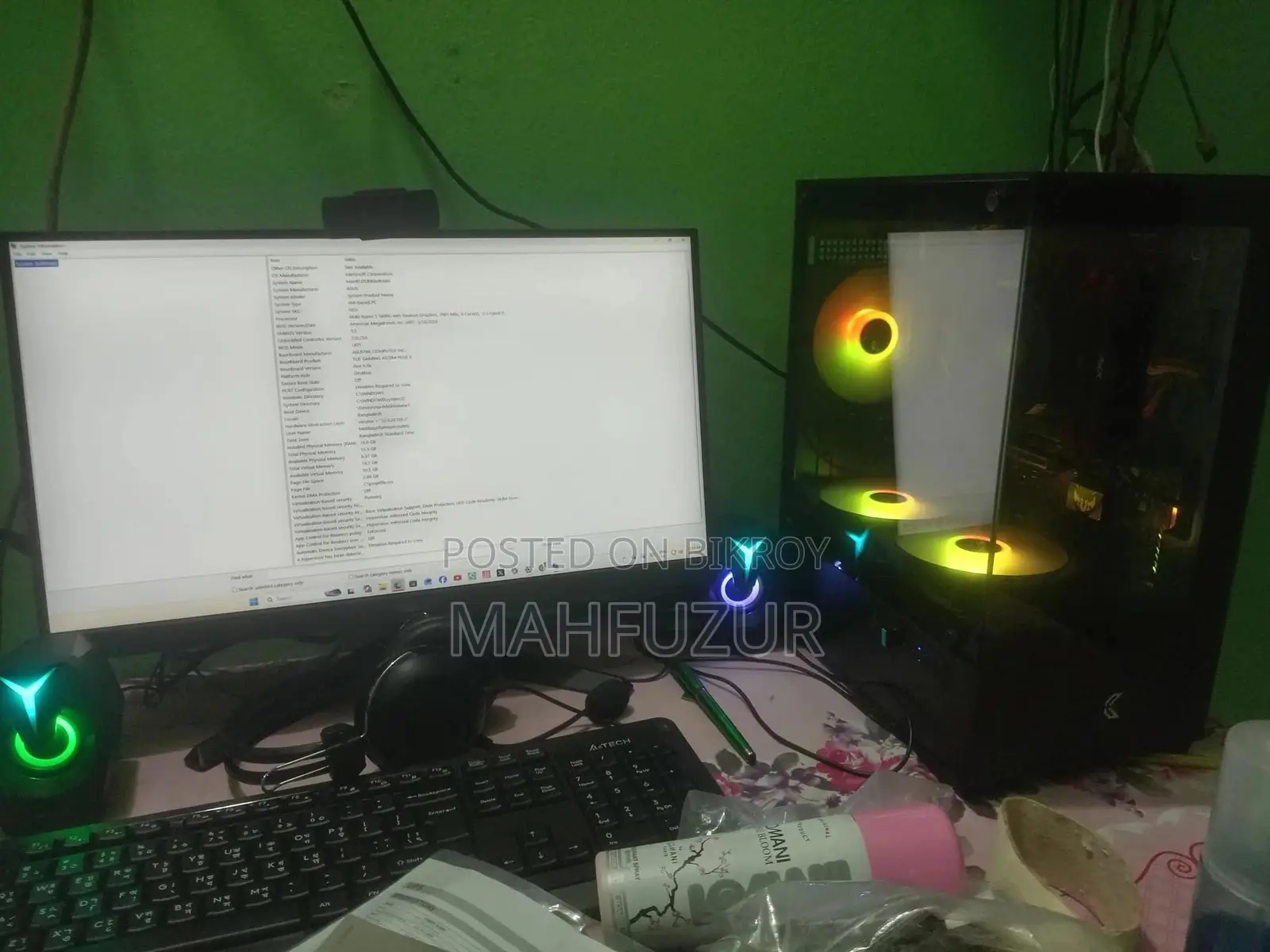 Desktop Computer Asus 16GB AMD Ryzen 5 SSD 512GB