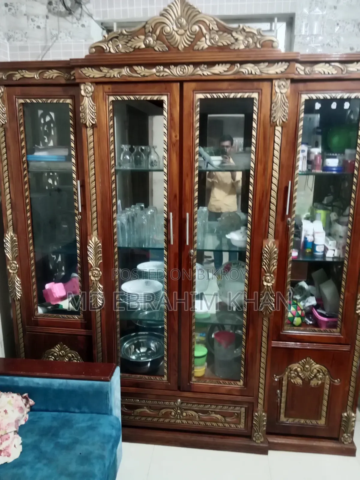 Teak wood showcase