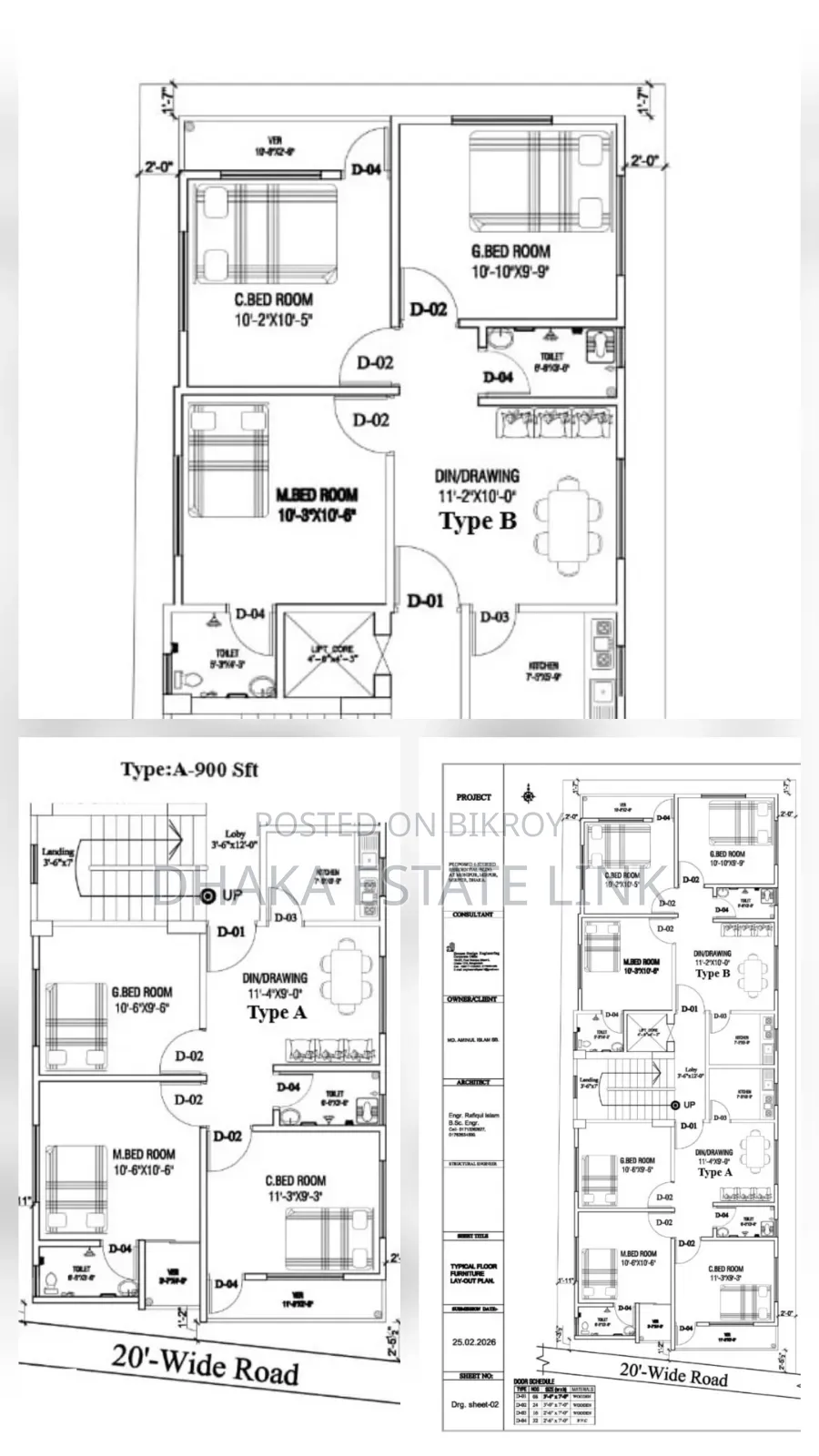 3 Bedroom Apartment in Rainbow Pk Villa, Mirpur for sale