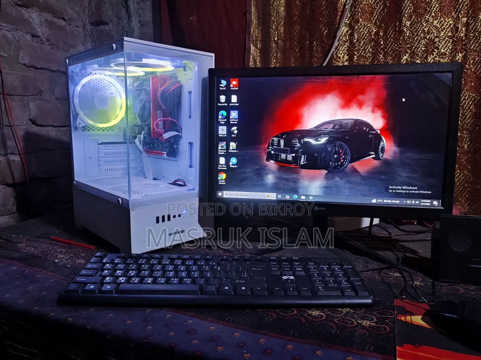 New Desktop Computer with 8GB RAM, Intel Core i3 Processor, and 256GB SSD