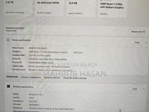 Desktop Computer 32GB AMD Ryzen 7 HDD+SSD 256GB