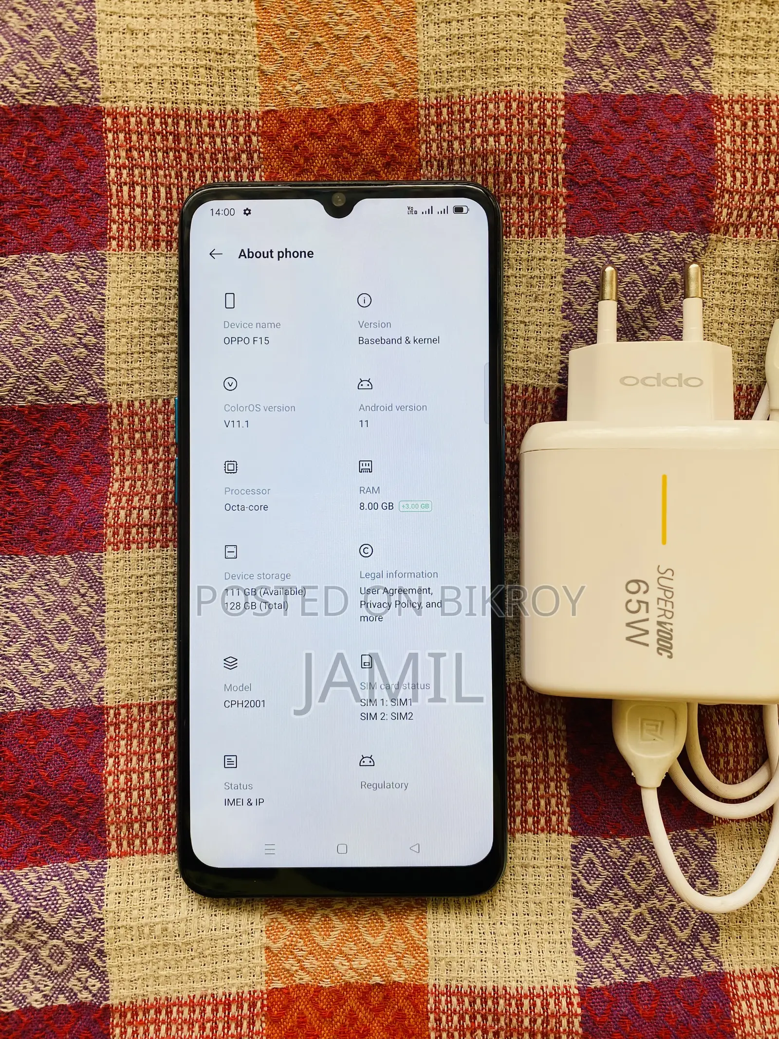 Oppo F15 128 GB White