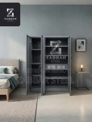 Zabbar Steel Elegant 3-Door Steel Almirah