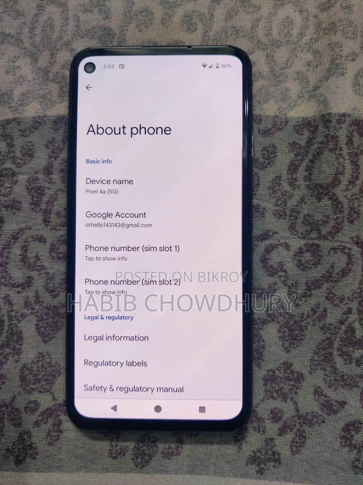 Google Pixel 4a 5G 128GB Black