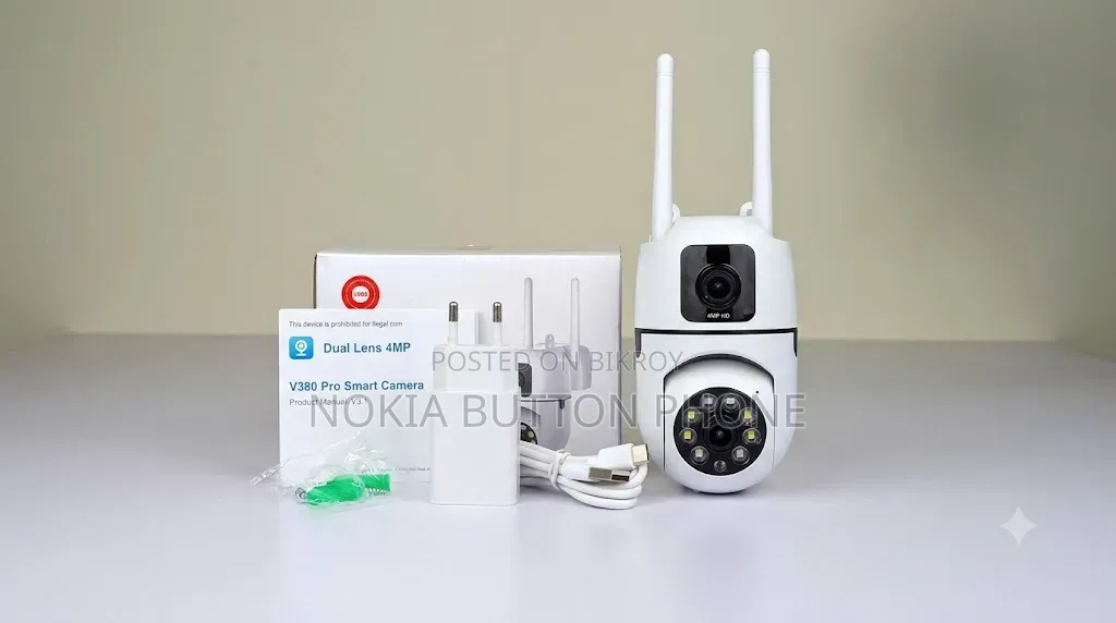 V380 মিনি ৪এমপি ডুয়াল লেন্স পিটিজেড ওয়াইফাই ক্যামেরা