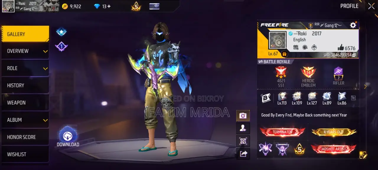 Free Fire Old ID 3.5K