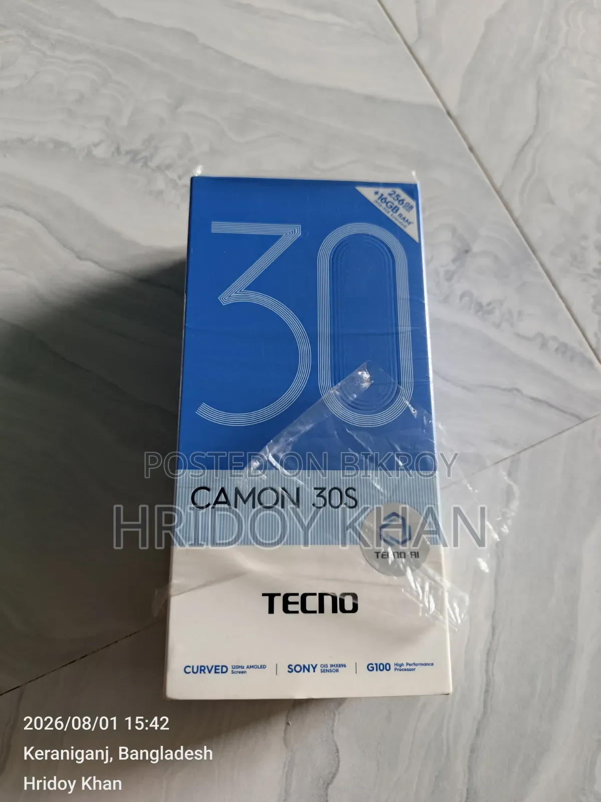 টেকনো ক্যামন ৩০এস ২৫৬ জিবি ব্ল্যাক