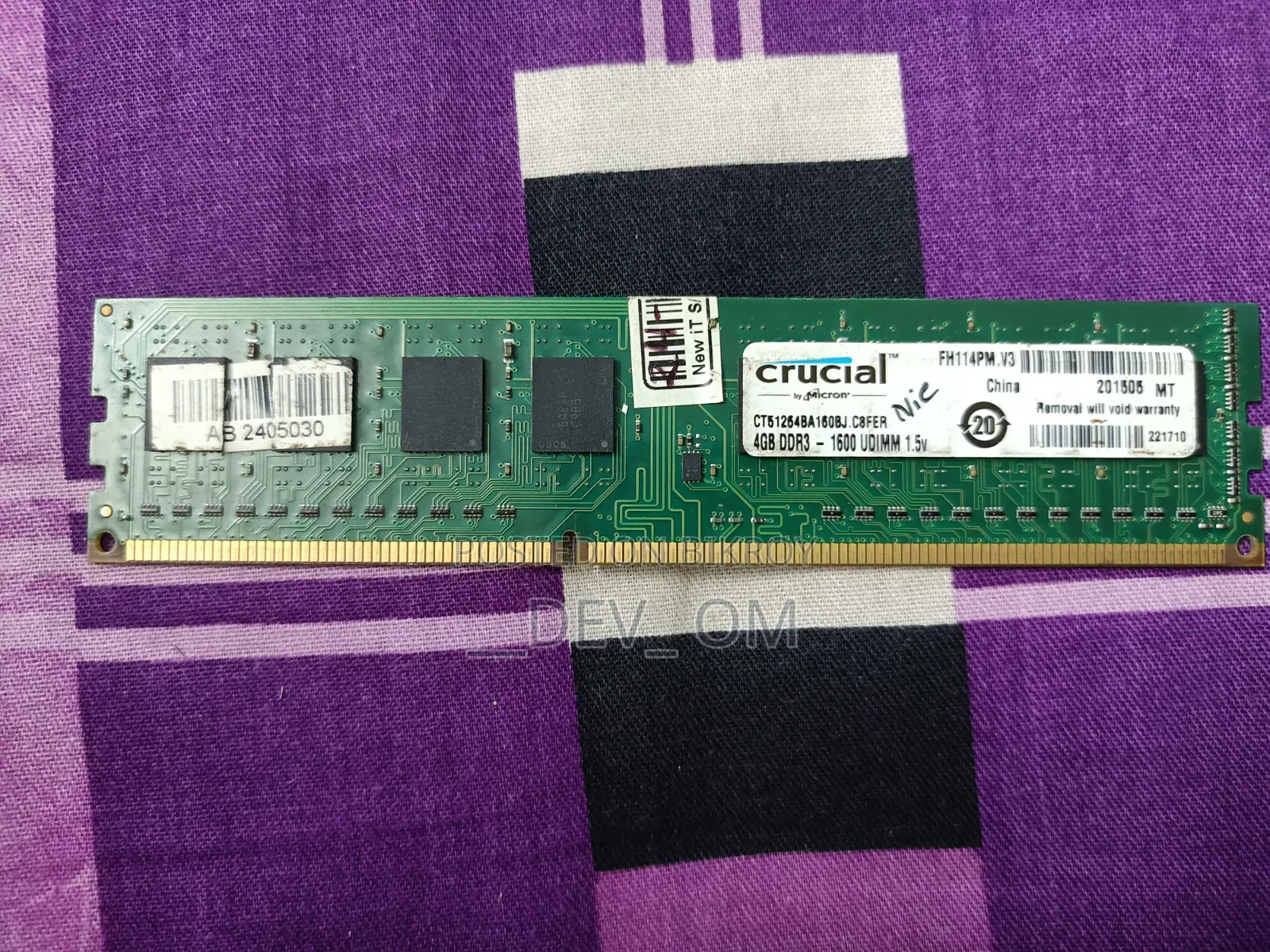 Kingston and Crucial DDR3 4+4 8GB RAM