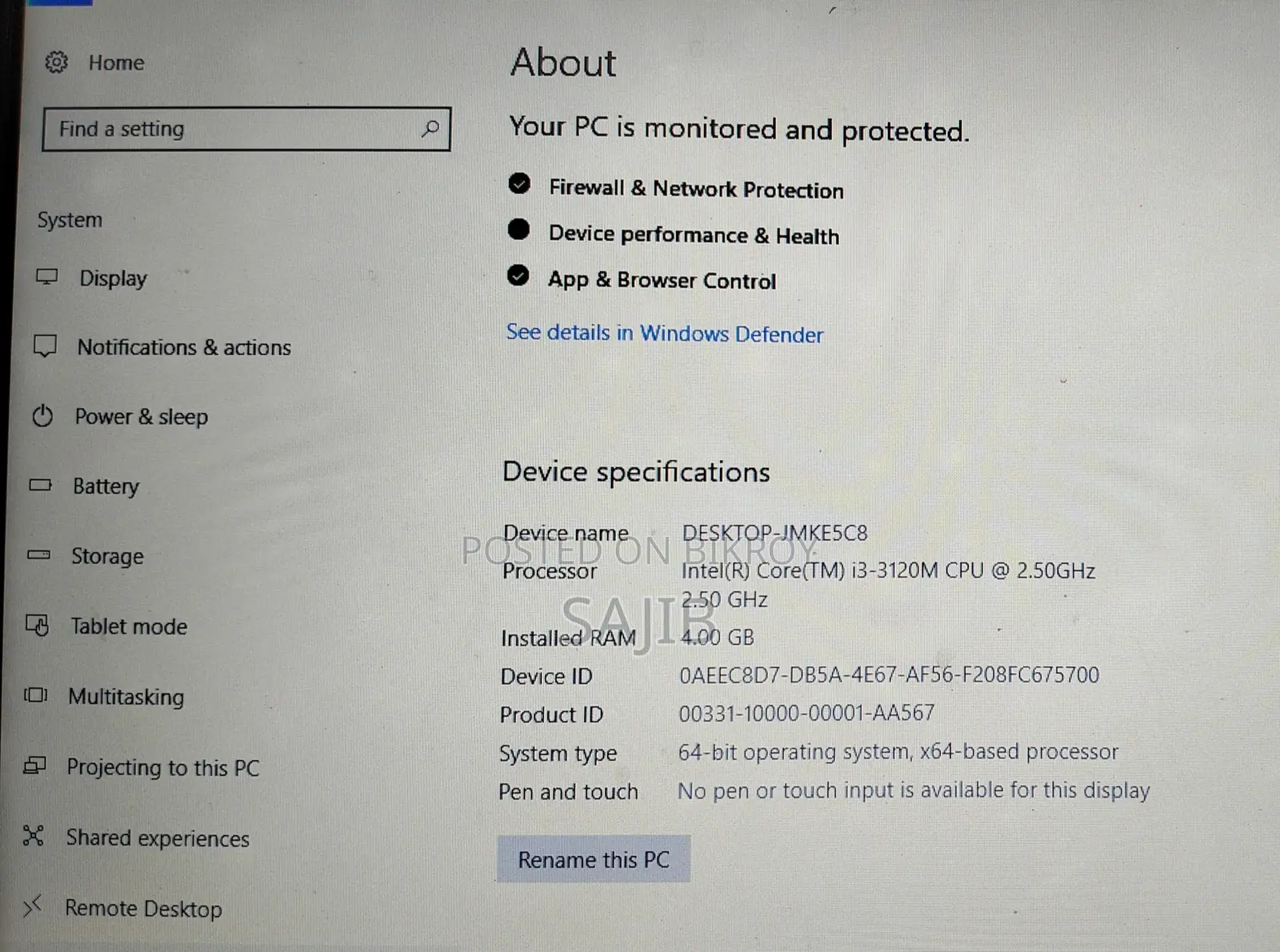 Laptop Dell Inspiron 14 4GB Intel Core i3 SSD 256GB