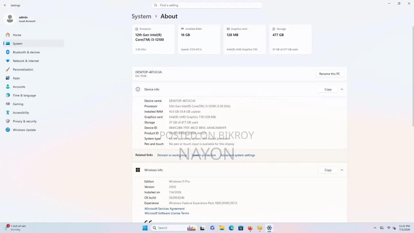 Intel I3 12 Gen PC 16 Gb Ram SSD 512 Gb