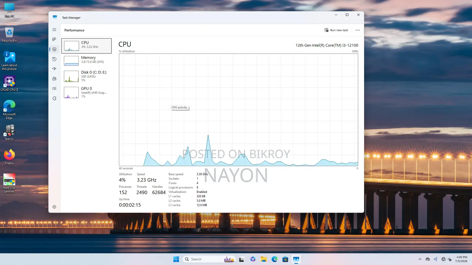 Intel I3 12 Gen PC 16 Gb Ram SSD 512 Gb