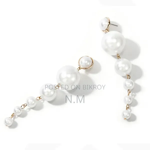 Korean Style Long Artificial Pearl Drop Earrings