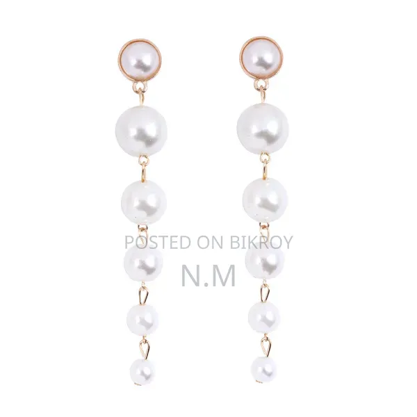 Korean Style Long Artificial Pearl Drop Earrings