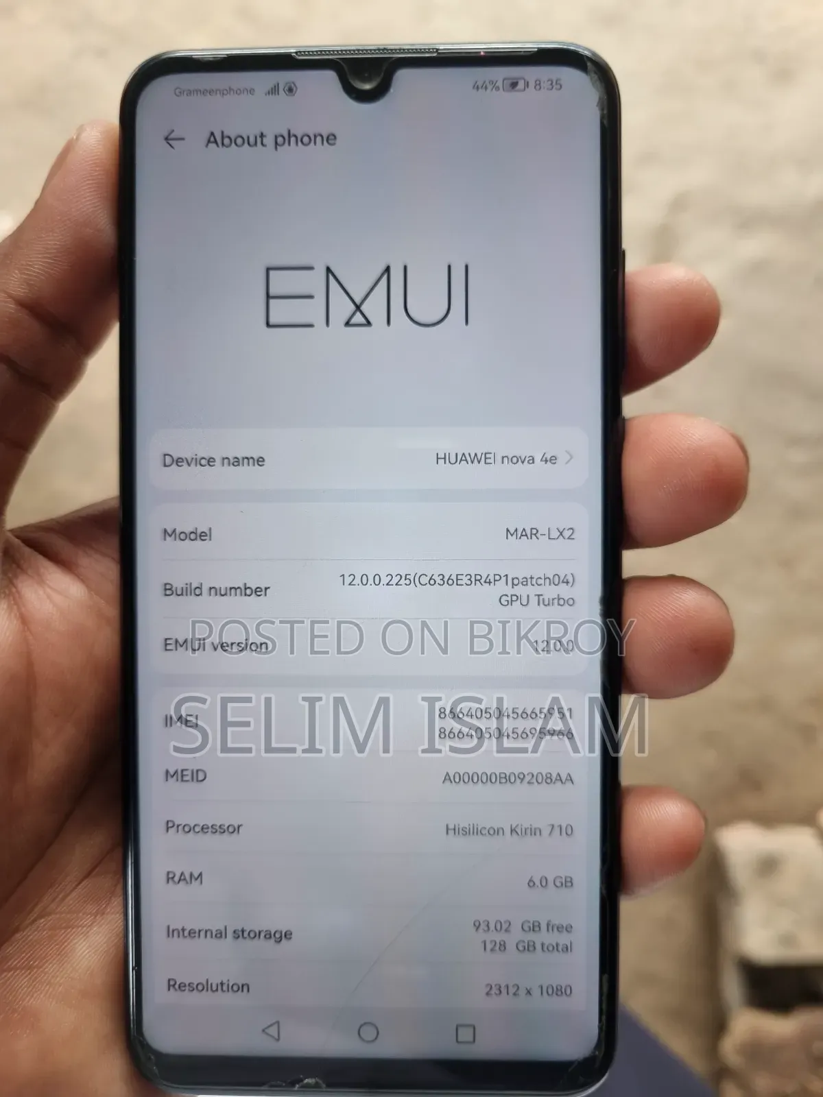 Huawei Nova 4e 128 GB Blue
