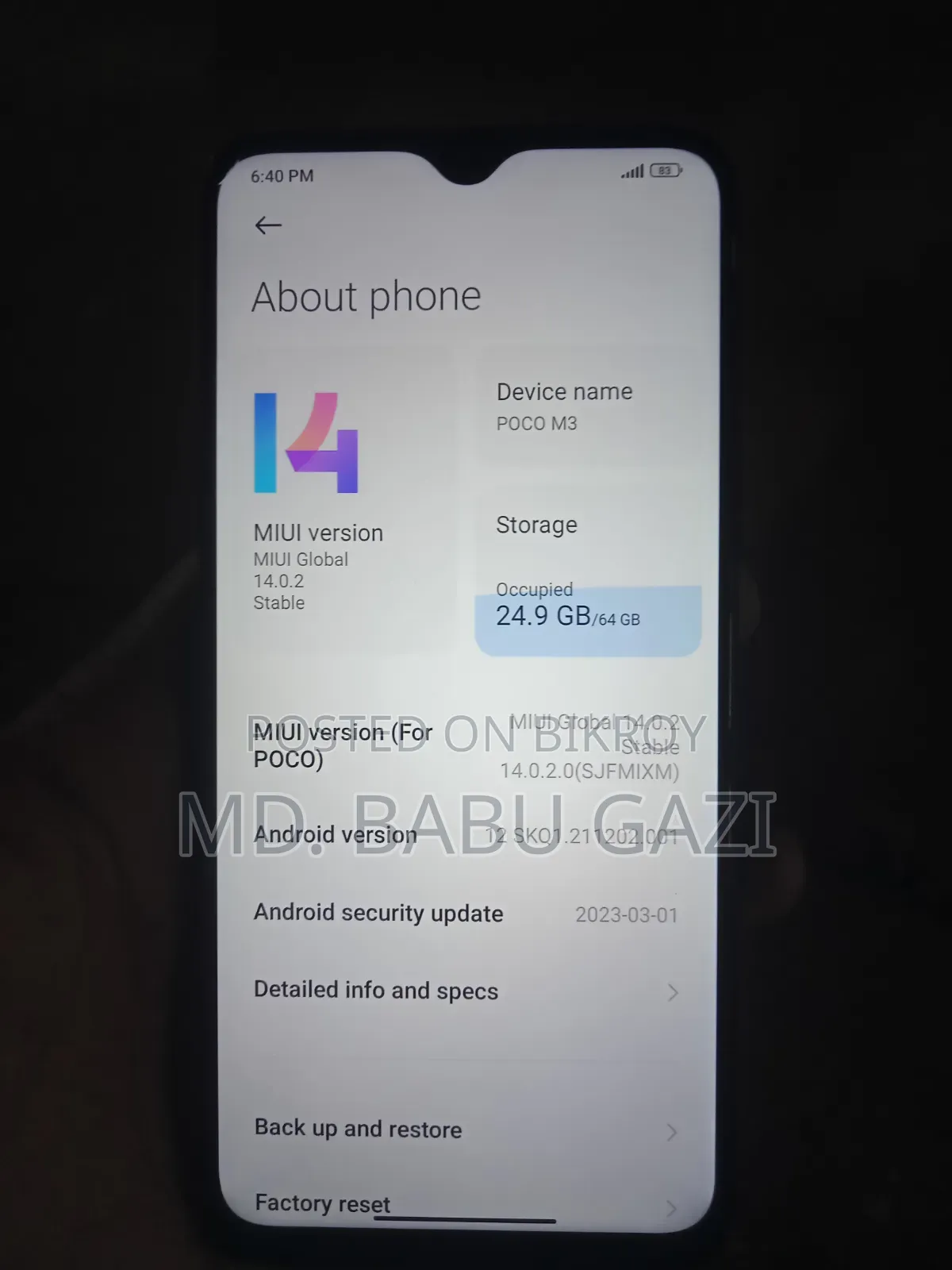 Xiaomi Poco M3 64 GB Black