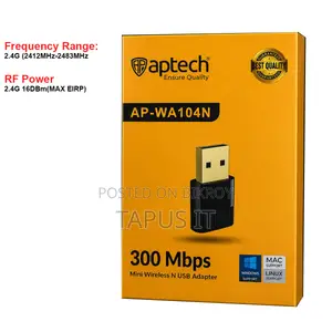 USB Wi-Fi Receiver Auto Install 300Mbps 1Year