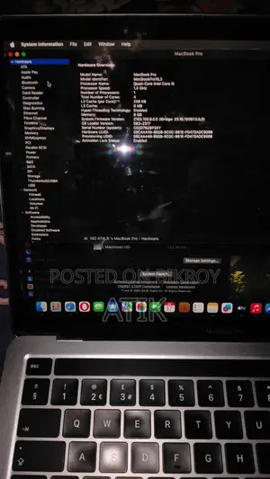 Laptop Apple MacBook Pro 2020 8GB Intel Core I5 SSD 128GB