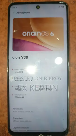 New Vivo Y28 128 GB Rose Gold