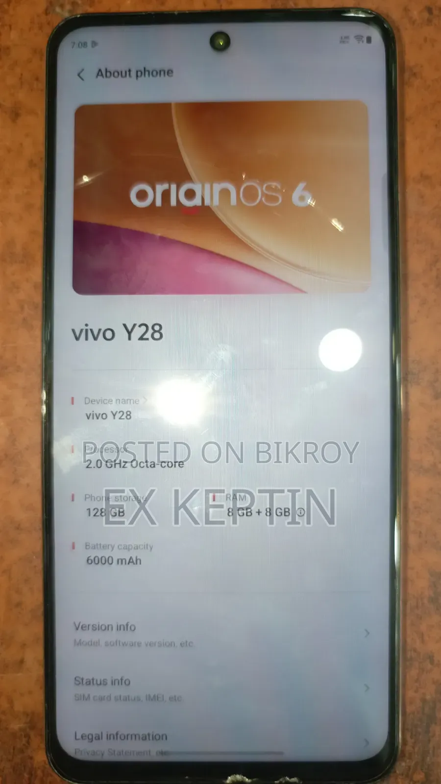 New Vivo Y28 128 GB Rose Gold