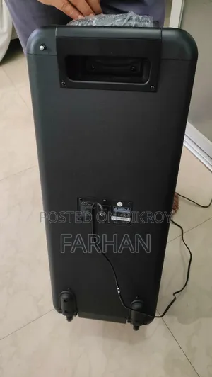 F D PA300 Bluetooth Party Trolley Speaker With Microphone Headphone