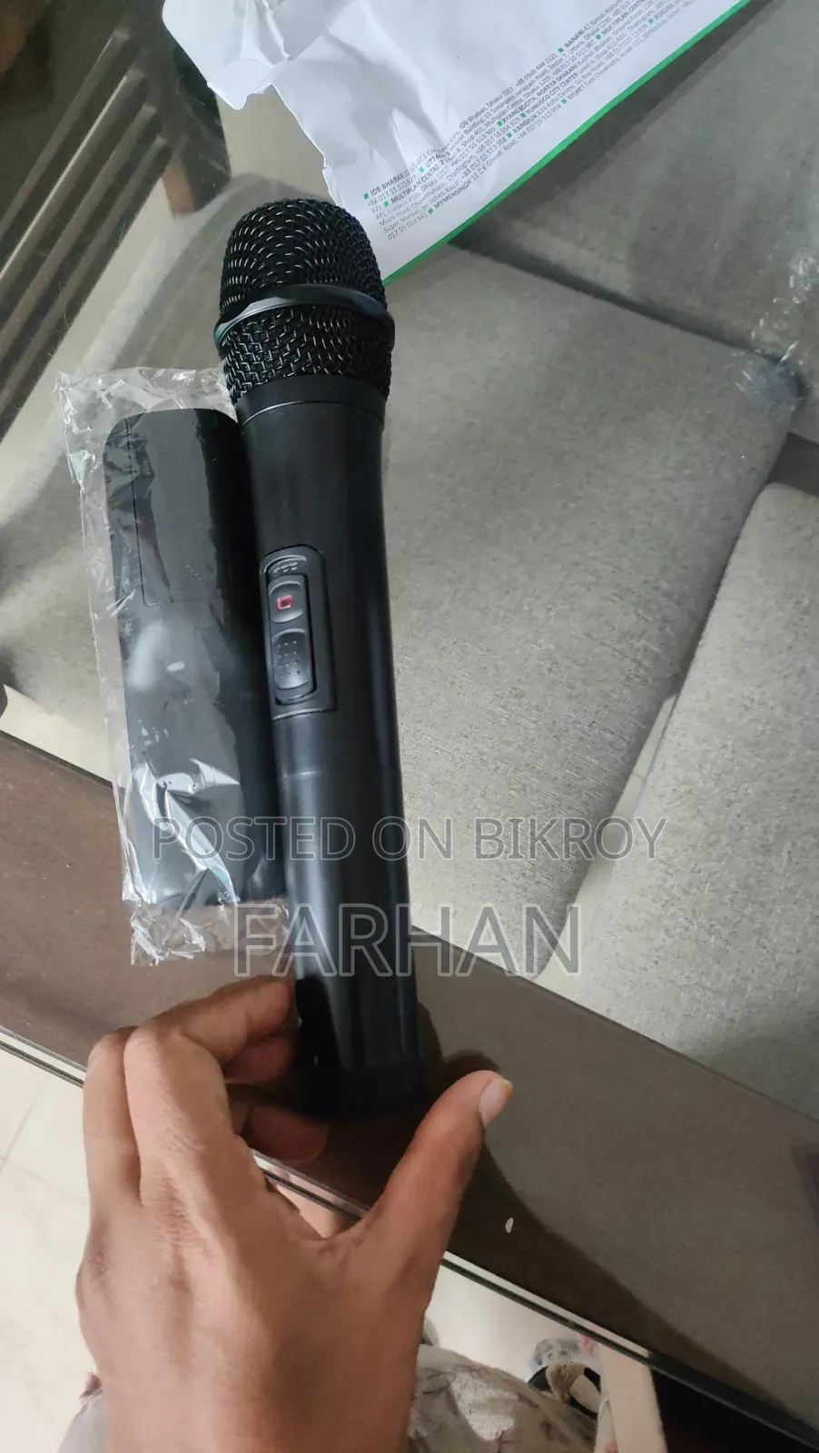 F D PA300 Bluetooth Party Trolley Speaker With Microphone Headphone