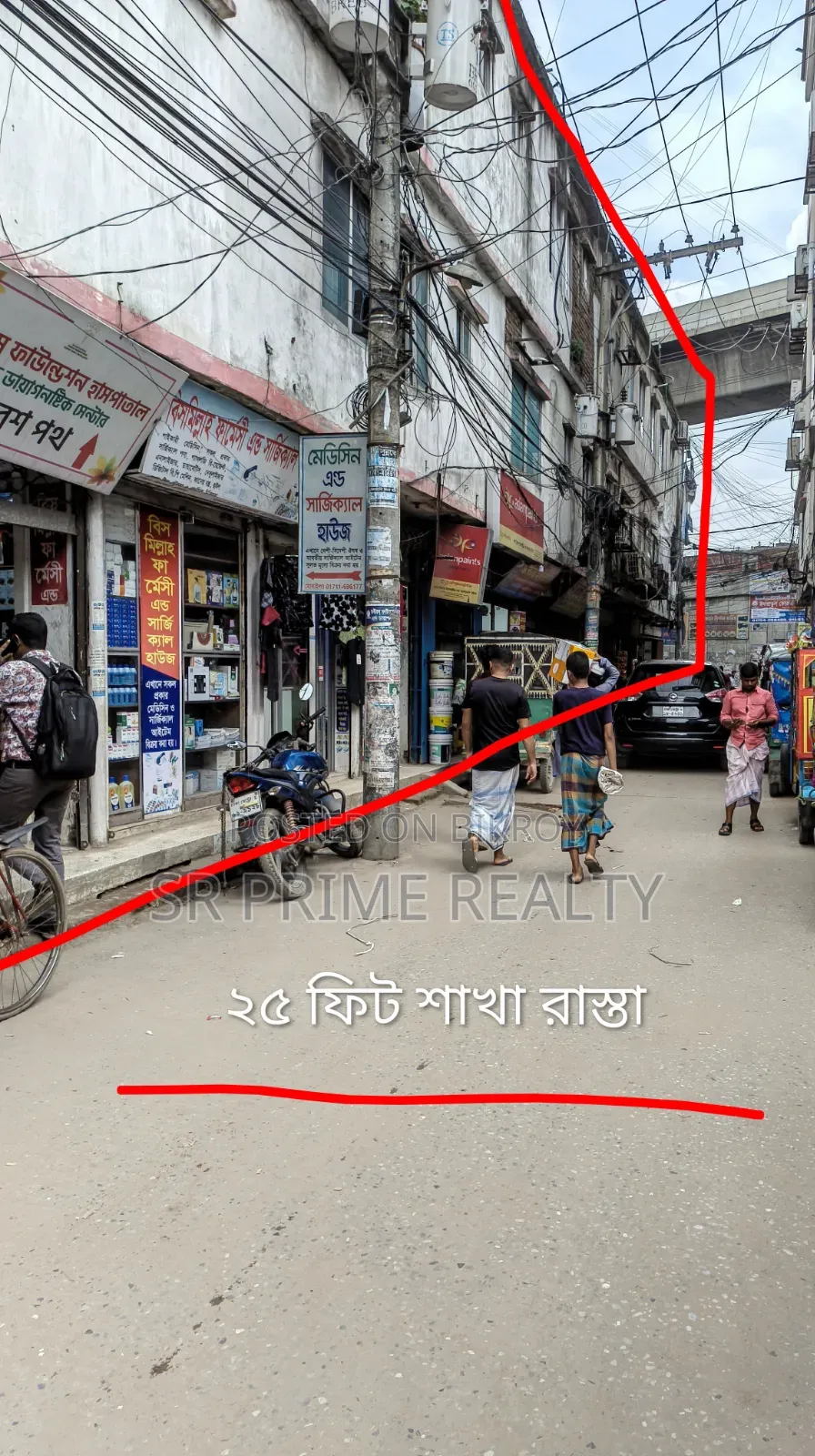 গাজীপুর চৌরাস্তা হাইওয়ে ১৫ শতাংশ জমি সহ ৮ তলা ফাউন্ডেশন ৩ তলা মার্কেট