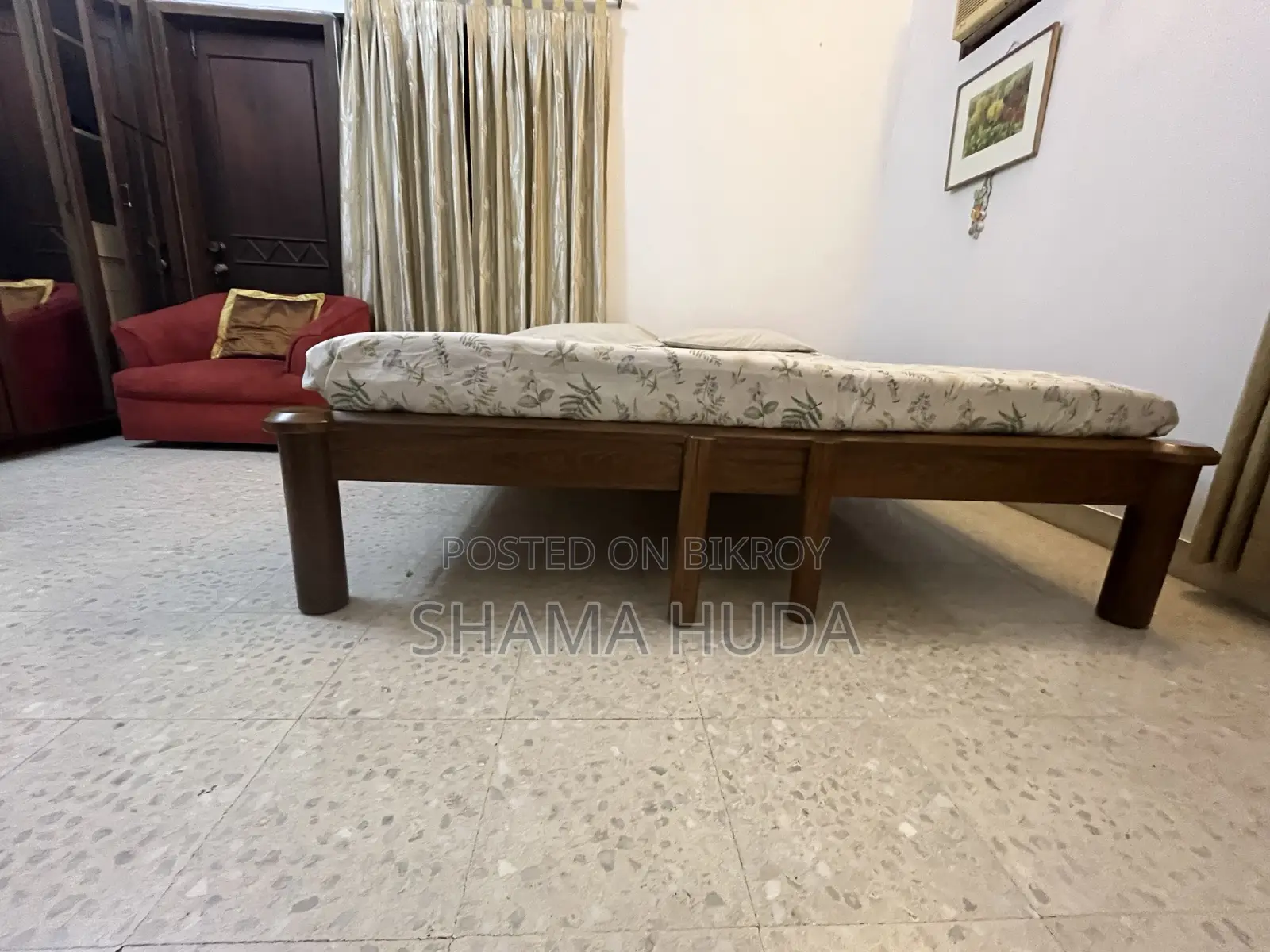 কুইন বেড (উচ্চ মানের কাঠ - বার্মা সেগুন)