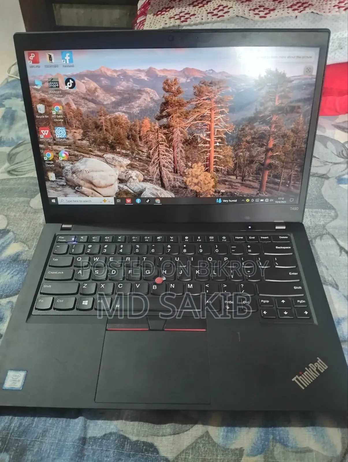 Laptop Lenovo ThinkPad T490s 8GB Intel Core I5 SSD 256GB