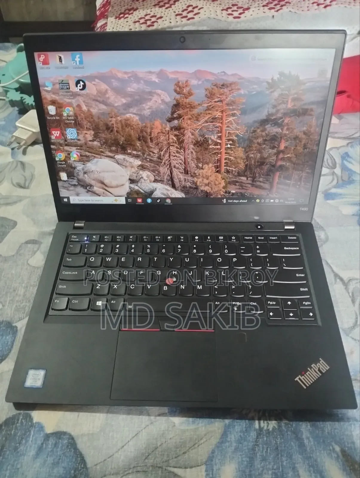 Laptop Lenovo ThinkPad T490s 8GB Intel Core I5 SSD 256GB