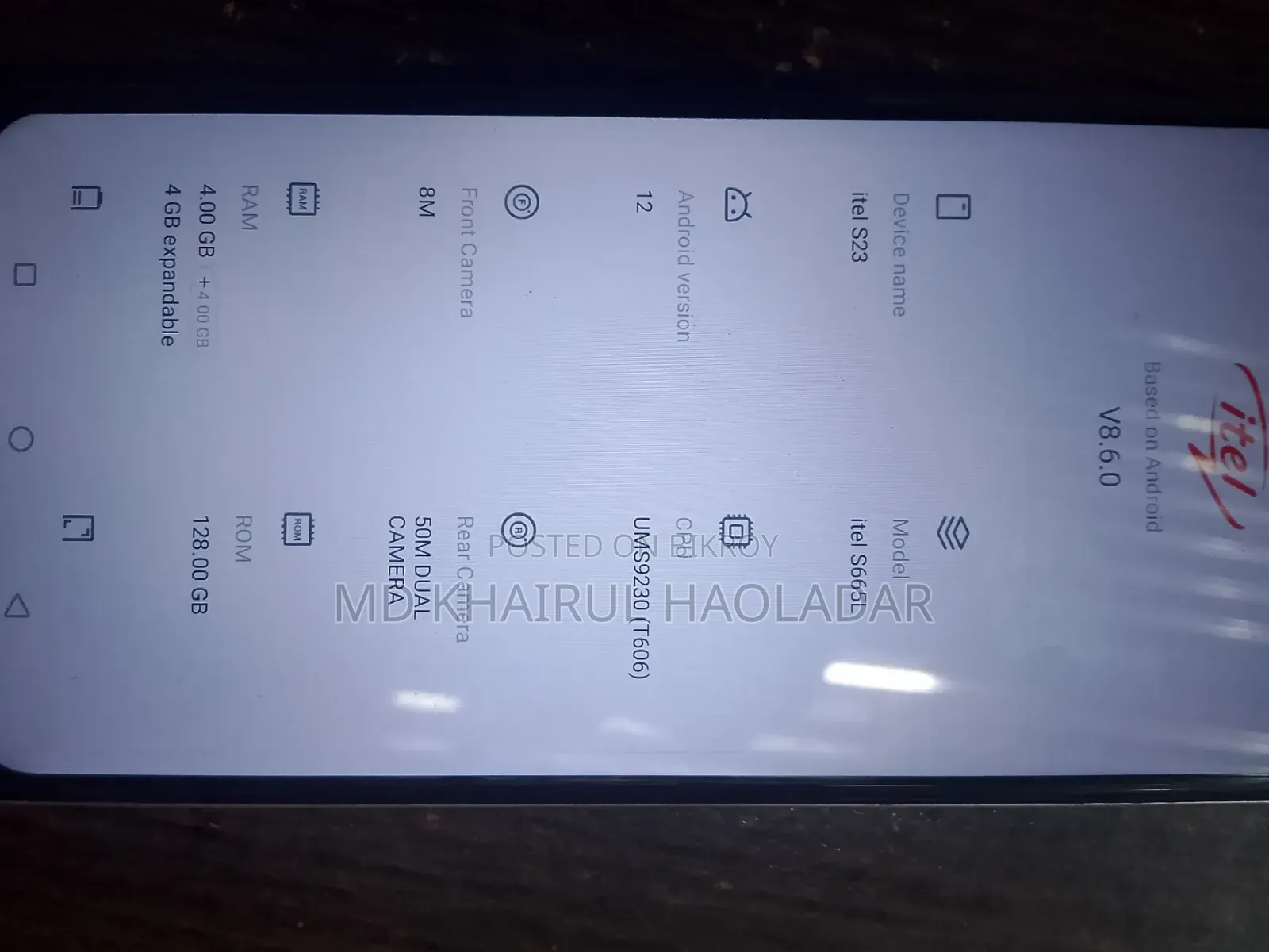Itel S23 128 GB White