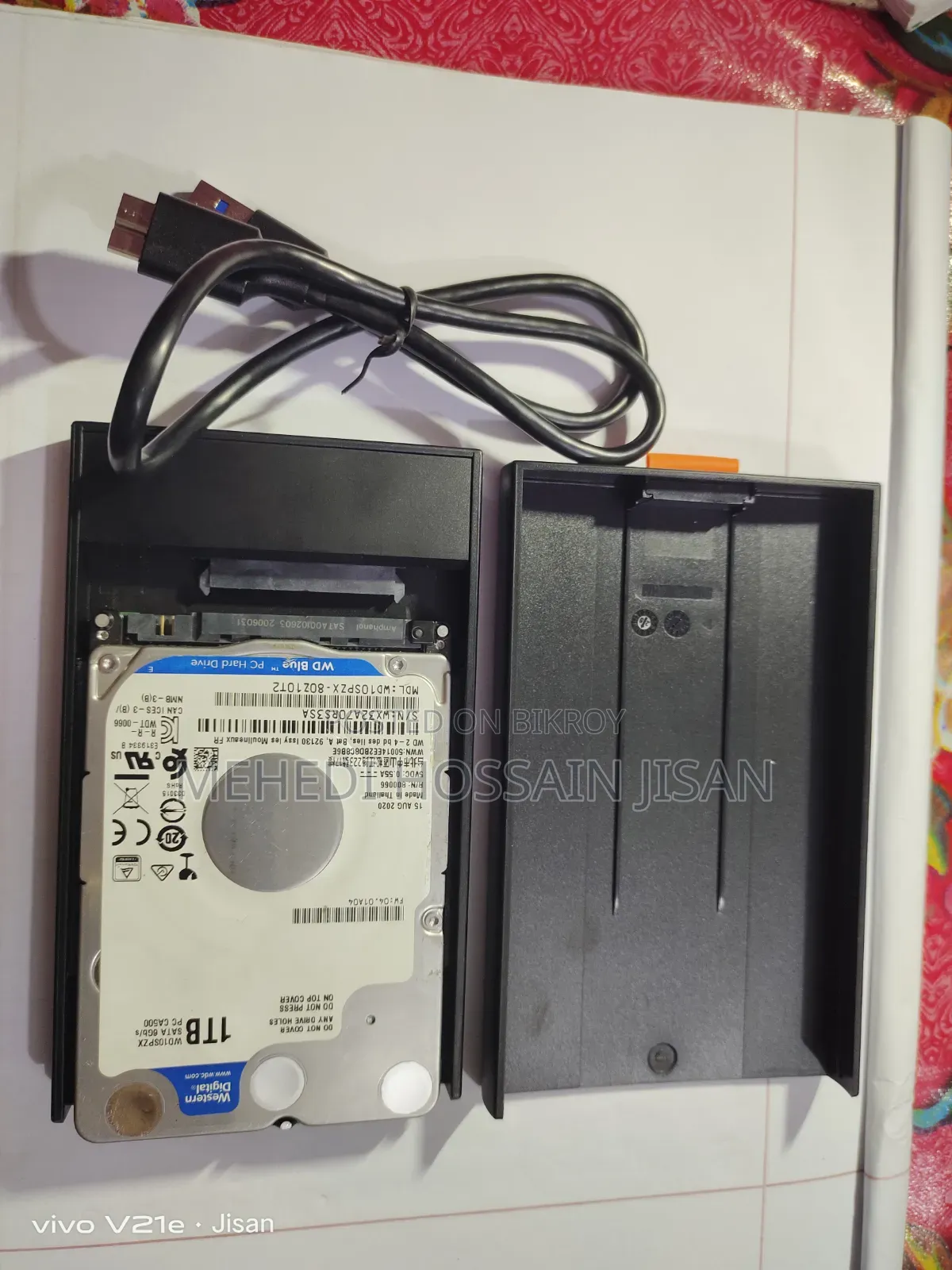 1TB WD Sata Hard Drive With Enclosure(কেস)