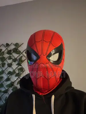 Spiderman Headgear Cosplay Moving Eyes Electronic Mask