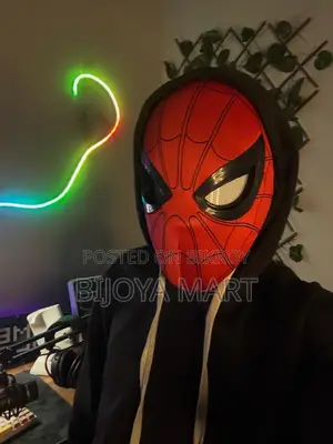 Spiderman Headgear Cosplay Moving Eyes Electronic Mask