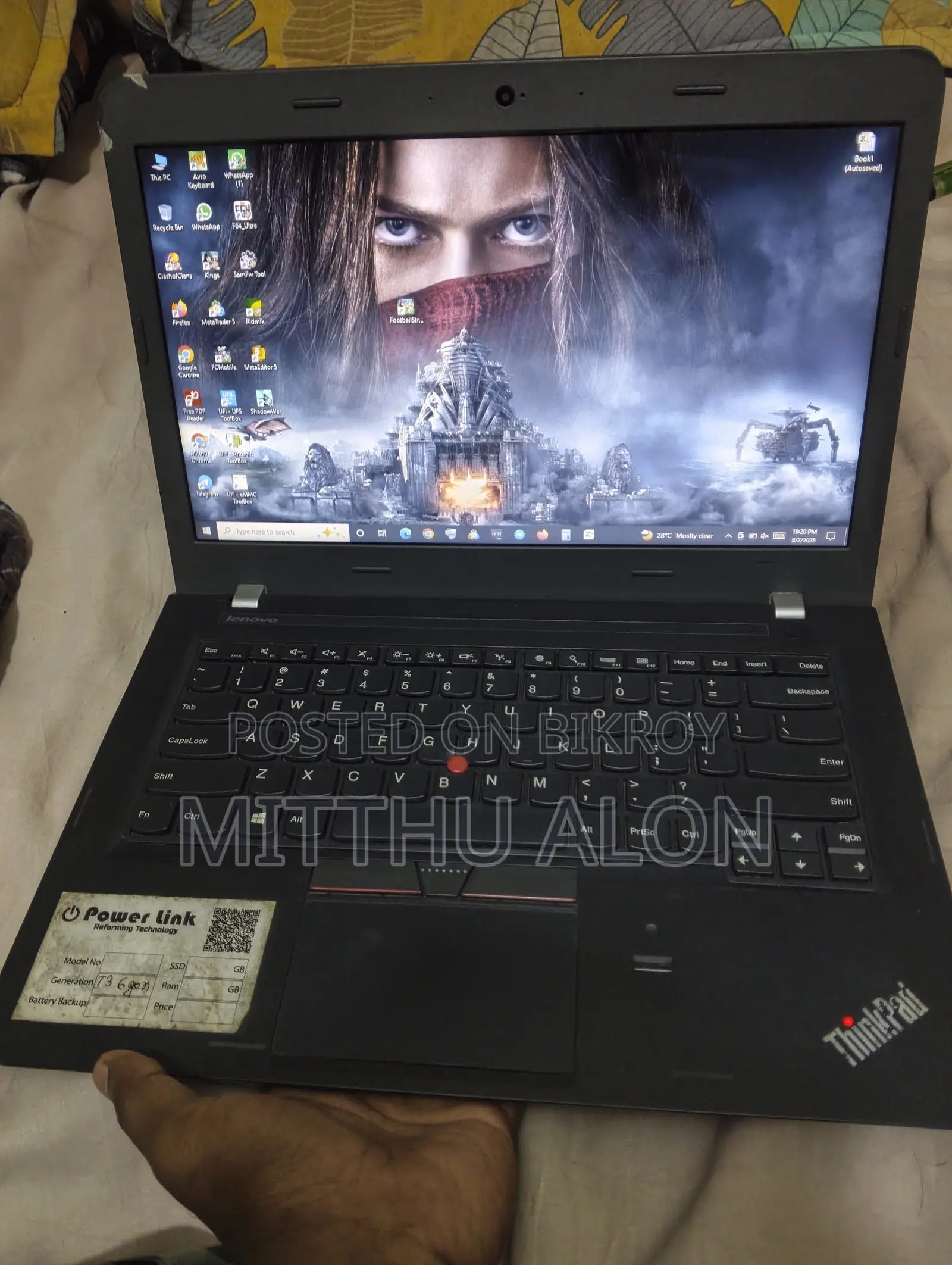 Laptop Lenovo ThinkPad T490s 8GB Intel Core i3 SSD 256GB