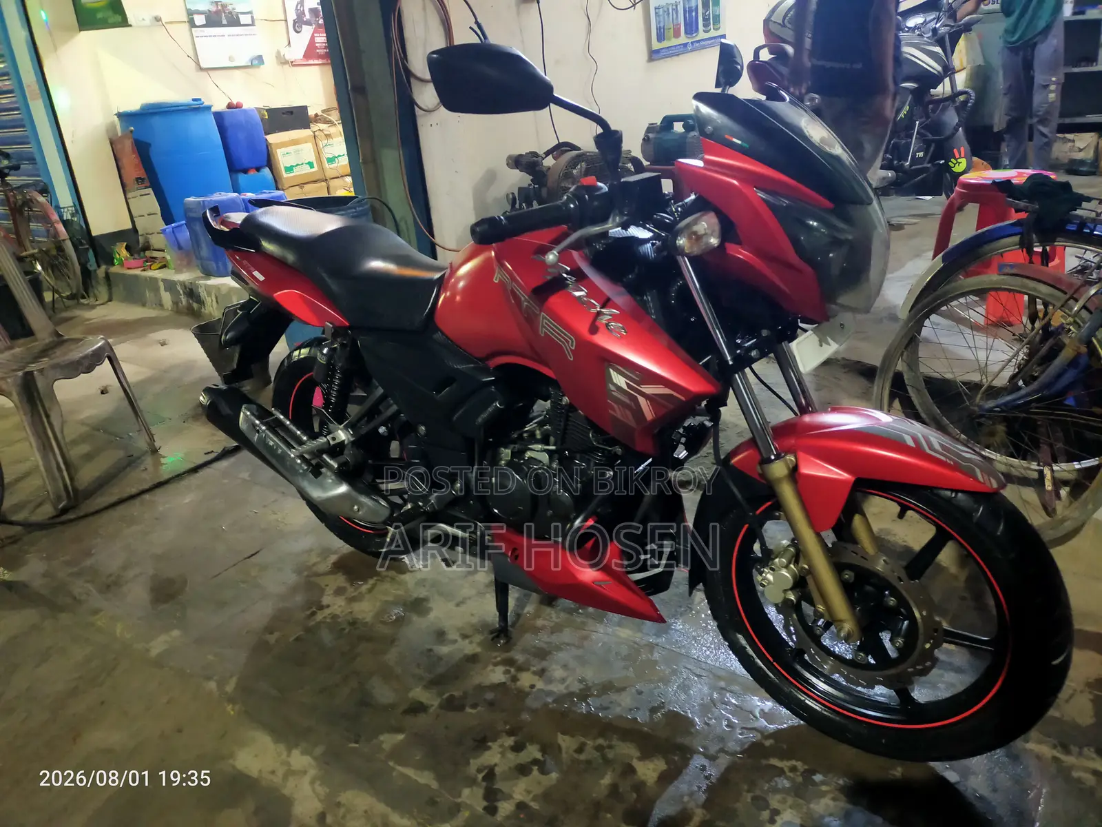 টিভিএস আপাচি আরটিআর ১৬০ টুভি ২০১৮ রেড
