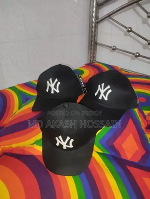 New York Black Cotton Style Cap for Men - Cap for Men