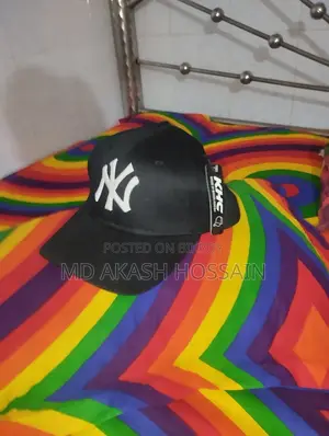 New York Black Cotton Style Cap for Men - Cap for Men