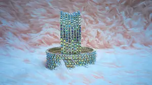 💎 Premium China Cup Chain Stone Churi Set | 8 PCS