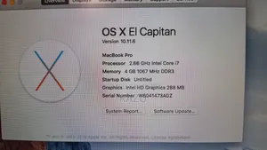 Laptop Apple MacBook Pro 4GB Intel Core i7 HDD 250GB
