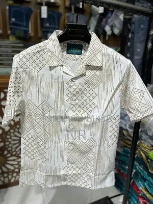 Royal Indigo Slim Fit Men's Shirt – White Printed M,XL