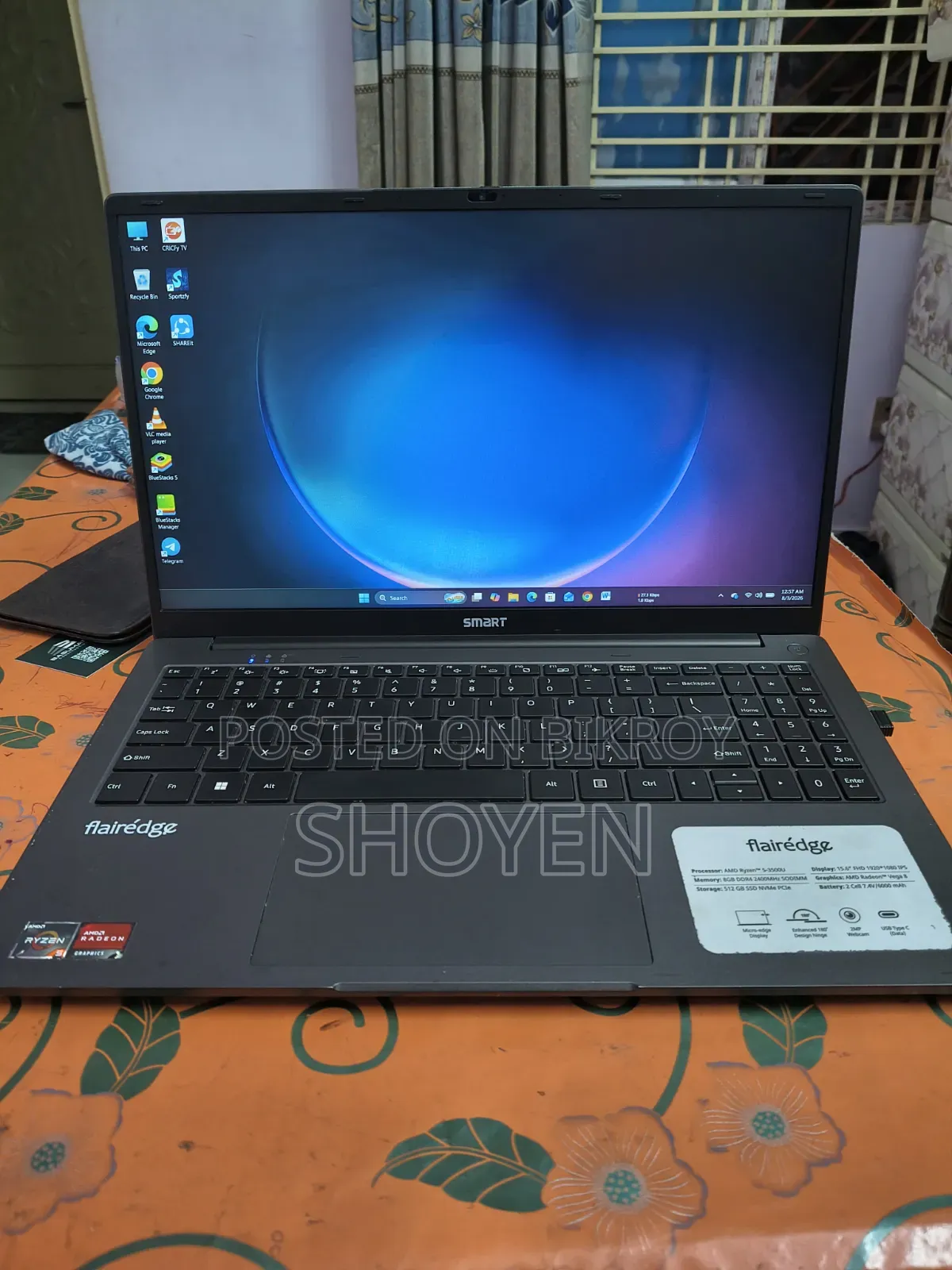 Laptop 8GB AMD Ryzen 5 SSD 512GB
